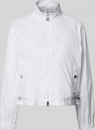 Marc Cain Regular Fit Jacke mit Stehkragen in Weiss, Gr&ouml;&szlig;e 36