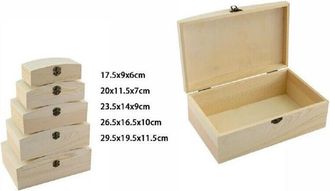 Trade Shop Trade Shop - Set 5pz Scatole In Legno Decoupage Portagioie Matrioska Cofanetto 74018a Ly-5038