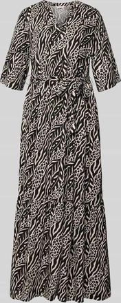 b.young B.Young Midikleid aus Viskose mit Tunikakragen Modell JOELLA in Black, Gr&ouml;&szlig;e 34