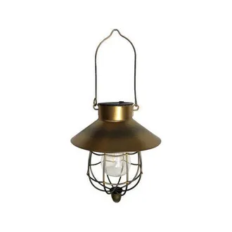 OEM Lanterna Solare Vintage In Metallo Per Esterni, Lampada Solare Da Giardino Con Luci Led Calde Per Giardino, Cortile, Patio, Decorazione Alberi, Illumi
