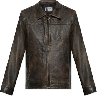 AllSaints Leren jas Alkan - Heren - Leren en Su&egrave;de Jassen - Bruin - S - Jassen