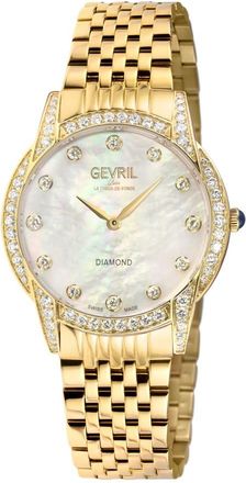 Gevril Group Airolo Diamond Mother of Pearl Dial Ladies Watch 23221B