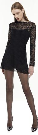 Mother of All Refaela Lace Mini Dress in Black at Nordstrom, Size Medium Eu