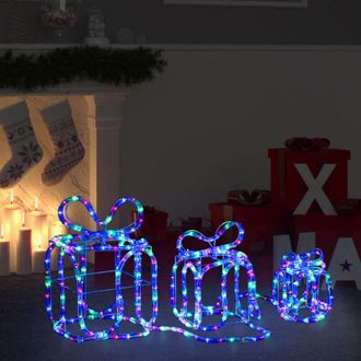 vidaXL Cajas De Regalo Adorno Navide&ntilde;o 180 Led Interior Y Exterior Vidaxl