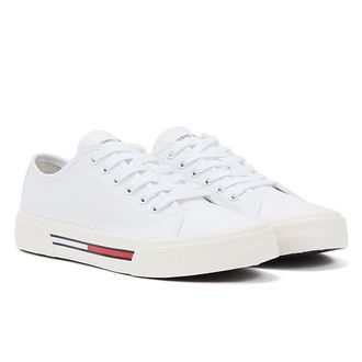 Tommy Hilfiger Winkel Voor Tommy Hilfiger Tommy Jeans Lage Canvas Damessneakers In Het Wit