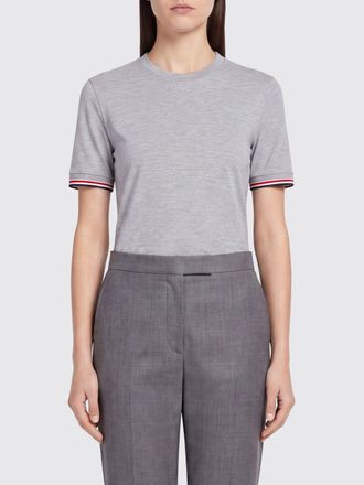 Thom Browne T-shirt in lana merino con motivo 4-Bar