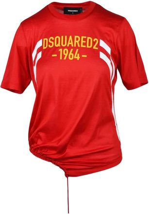 Dsquared2 Asymmetrical Hem Red T-Shirt