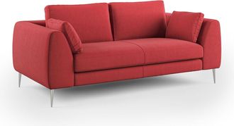 Divani.Store Divani.store - Plano Sof&aacute; Moderno En Microfibra T&eacute;cnica Desmontable 196 Cm Rojo