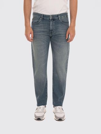 HUGO BOSS Jeans straight fit a vita bassa in denim di cotone stretch