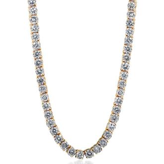 Pompeii3 23Ct Diamond Tennis Necklace 14K Yellow Gold 18 Lab Grown