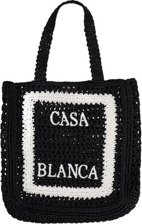 Casablanca Crochet Viscose Bold Logo Tote Bag