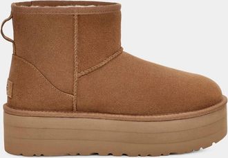 UGG Womens Classic Mini Platform Boot In Chestnut