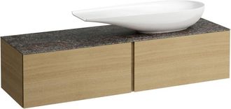 Laufen Il Bagno Alessi Cajonera, Encimera De Piedra Marrone - Laufen