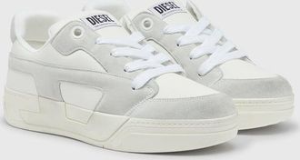 Diesel S-D-Ollie - Distressed sneakers in leather and suede - Sneakers - Man - White