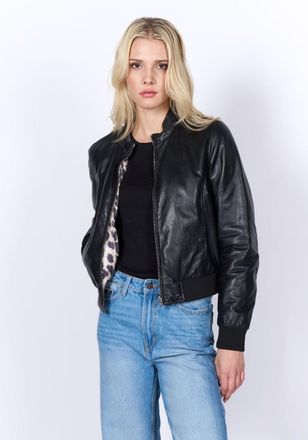 Freaky Nation Lederjacke FREAKY NATION Leo Star-FN, Damen, Gr. XXL(44), schwarz, Oberstoff: 100% Schafsleder; Futter: 100% Polyester, normal, Jacken Lederjacke