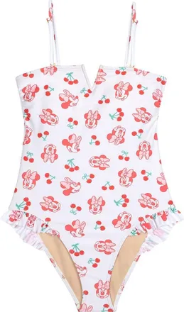 Disney Minnie Mouse Sleeveless One Piece Swimwear in Minnie Mouse Cherry at Nordstrom, Size X-Small