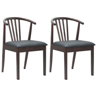 vidaXL Silla De Comedor 2 Pcs Marr&oacute;n Claro Y Negro Vidaxl