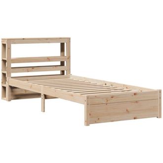 vidaXL Estructura De Cama Con Cabecero Madera Maciza Pino 75x190 Cm Vidaxl