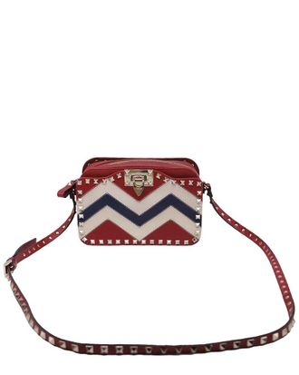 Valentino Multicolor Leather Garavani Rockstud Chevron Crossbody Bag (Authentic Pre-Loved)