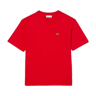 Lacoste Tops, Dames, Rood, XL, Rode T-shirts en Polos