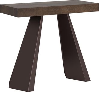 Itamoby Mesa Consola Extensible 90x40-300cm En Madera De Nogal Diamante Noix