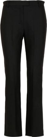 Max Mara Tailored Broeken - Dames - Wijde Broeken - Zwart - XS - Katoen - Broeken