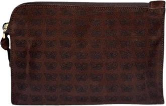 Bottega Veneta Pre-owned Clutches, female, Brown, Size: ONE SIZE Pre-owned Leather Pouch