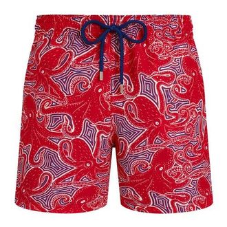 Vilebrequin Men Swim Shorts Hypnoctopus in Poppy Red at Nordstrom, Size Xx-Large