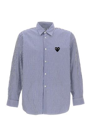 Comme Des Gar&ccedil;ons Long-Sleeve Cotton Striped Shirt