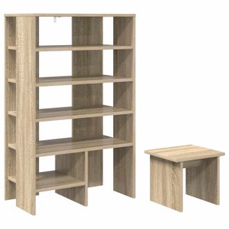 vidaXL Armario Zapatero 2 Uds. 62 X 35 X 100 Cm Madera De Ingenier&iacute;a Vidaxl