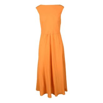 Erika Cavallini Semi Couture Maxi-jurk - Dames - Maxi kleedjes - Oranje - XS - Kleedjes