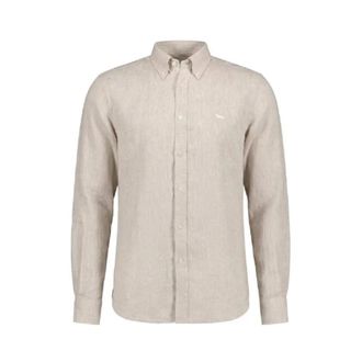 Harmont & Blaine Casual Overhemden - Heren - Casual Overhemden - Beige - L - Linnen - Overhemden