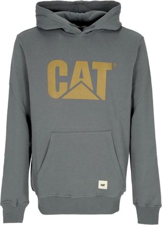 CAT Logo Hoodie Stormy Weather - Heren - Hoodies - Grijs - M - Katoen - Hoodies & sweatvesten