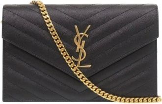 Saint Laurent Pre-owned Cross Body Bags, female, Black, Size: ONE SIZE Pre-owned Vintage Shoulder Bag