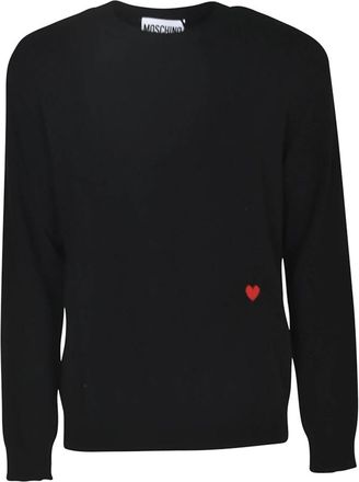 Moschino Stijlvolle Sweaters Collectie - Heren - Ronde hals truien - Zwart - XL - Truien & Vesten