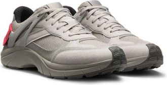 HUGO BOSS Logo-spoiler trainers in mesh and faux suede