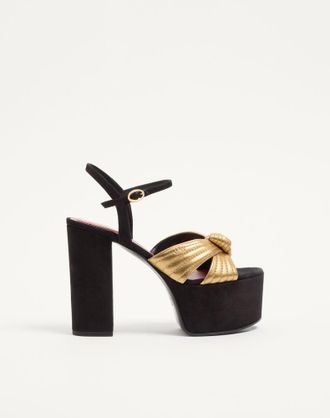 Valentino Garavani Crasher Suede Platform Sandal 125mm Wo