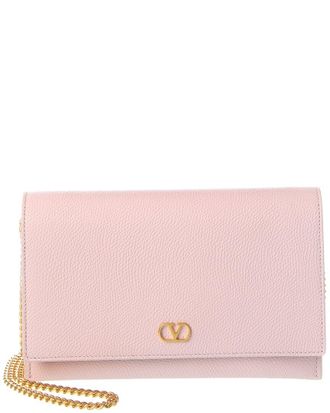 Valentino Vlogo Signature Leather Wallet On Chain