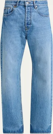 Jacquemus Mens Stonewashed Denim Straight-Leg Jeans