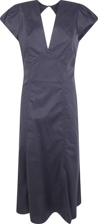 Twin-Set V Neck Midi Dress