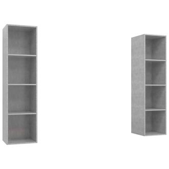 Berkfield Home Wall-mounted TV Cabinets 2 pcs Concrete Grey Engineered Wood