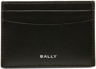 Bally logo-stamp leather cardholder - men - Calf Leather - One Size - Black