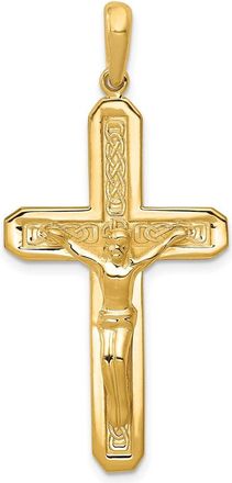 Diamond2Deal 10k Yellow Gold Polished Crucifix Pendant