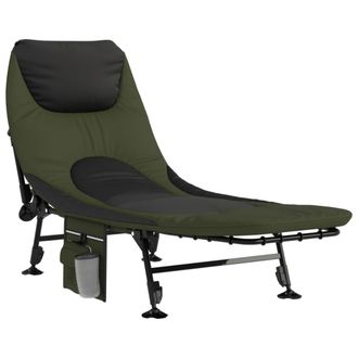 vidaXL Vidaxl - Tumbona De Pesca Con Patas Para Barro Ajustable Plegable Verde
