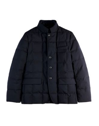Fay Quilted Stand Collar Structured Jacket
