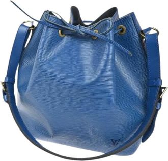 Louis Vuitton Pre-owned Bucket Bags, female, Blue, Size: ONE SIZE Pre-owned Leather Bucket Bag