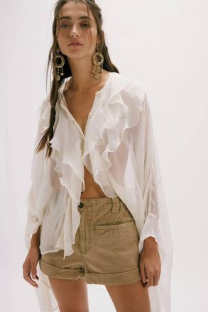 Free People Sakura High Rise Shorts In Tannin