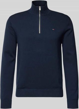 Tommy Jeans Slim Fit Troyer aus reiner Baumwolle in Marine, Größe XXL