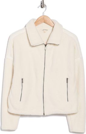 Marika Blair Faux Shearling Zip Jacket in Egret at Nordstrom Rack, Size X-Small