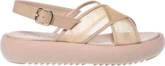 Baldinini Mesh Sandal - Dames - Sandalen - Beige - 38 EU - Leer - Schoenen